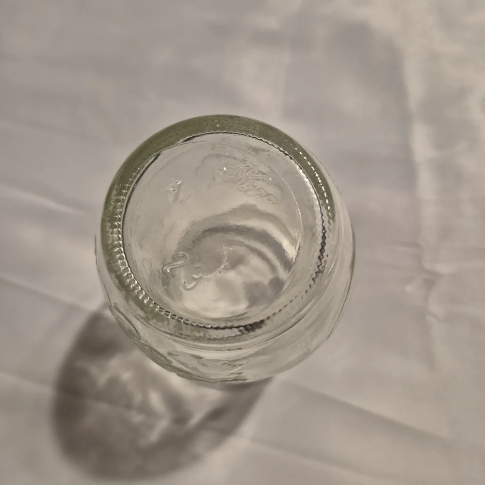 Glass Mason Jar with Bubble Design